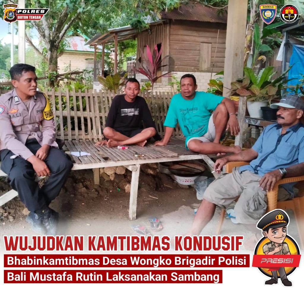 Wujudkan Kamtibmas Kondusif Bhabinkamtibmas Desa Wongko Brigpol Bali